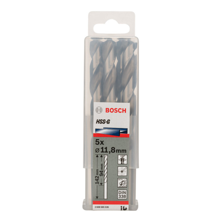 Bosch Metallbohrer HSS-G DIN 338 11,8 x 94 x 142 mm