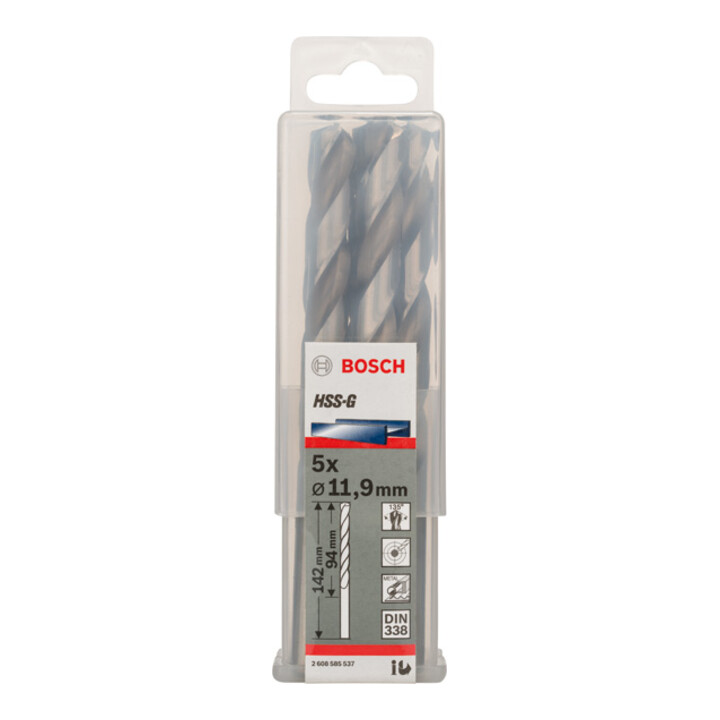 Bosch Metallbohrer HSS-G DIN 338 11,9 x 101 x 151 mm