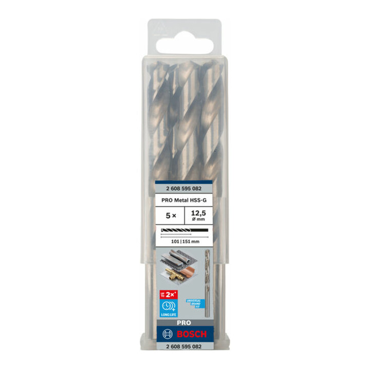 Bosch Metallbohrer HSS-G DIN 338 12,5 x 101 x 151 mm