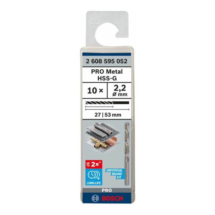 Bosch Metallbohrer HSS-G DIN 338 2,2 x 27 x 53 mm