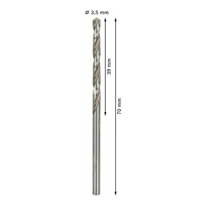 Bosch Metallbohrer HSS-G DIN 338 3,5 x 39 x 70 mm