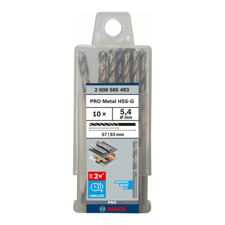 Bosch Metallbohrer HSS-G DIN 338 5,4 x 57 x 93 mm
