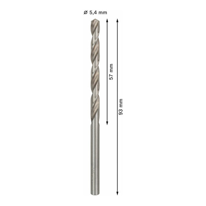 Bosch Metallbohrer HSS-G DIN 338 5,4 x 57 x 93 mm