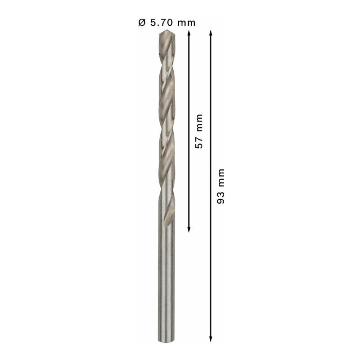 Bosch Metallbohrer HSS-G DIN 338 5,7 x 57 x 93 mm