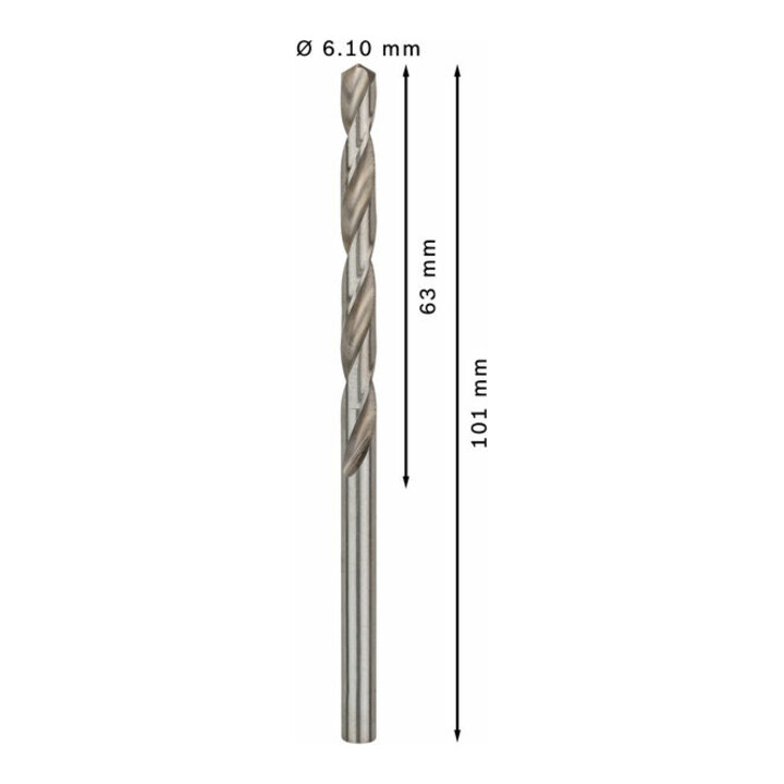 Bosch Metallbohrer HSS-G DIN 338 6,1 x 63 x 101 mm