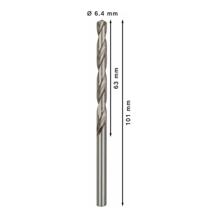 Bosch Metallbohrer HSS-G DIN 338 6,4 x 63 x 101 mm