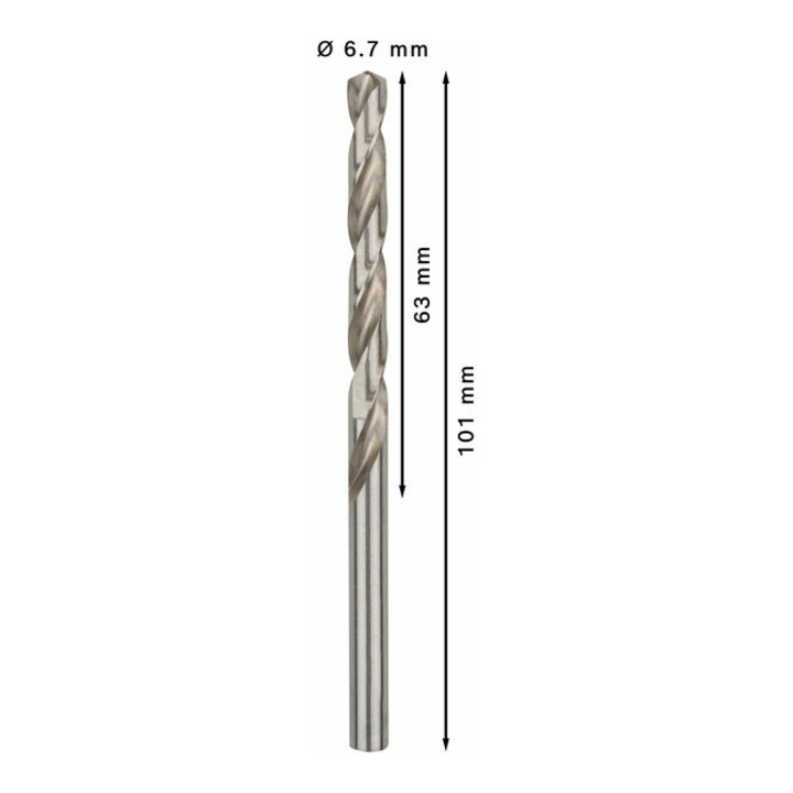 Bosch Metallbohrer HSS-G DIN 338 6,7 x 63 x 101 mm