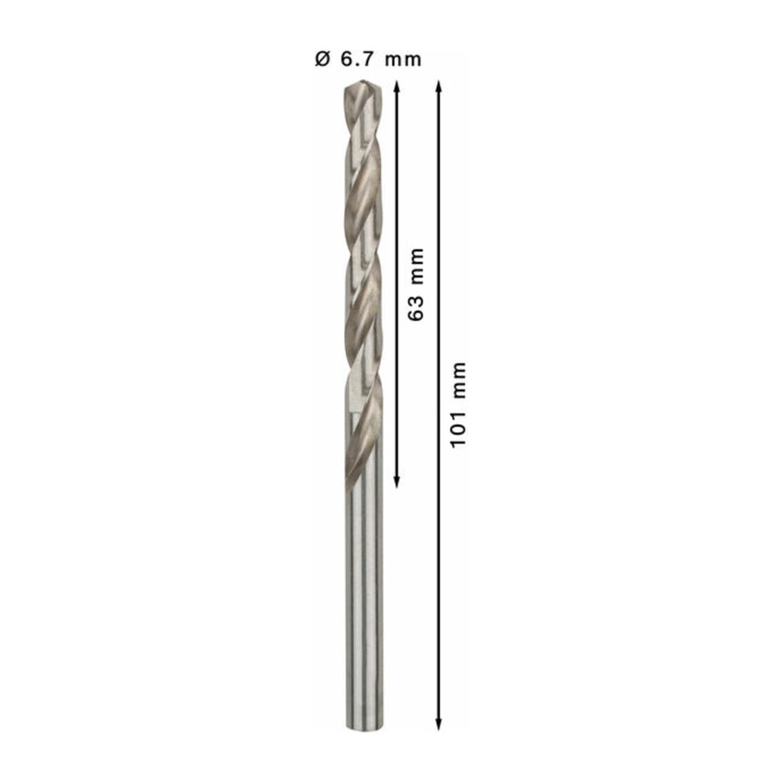 Bosch Metallbohrer HSS-G DIN 338 6,7 x 63 x 101 mm