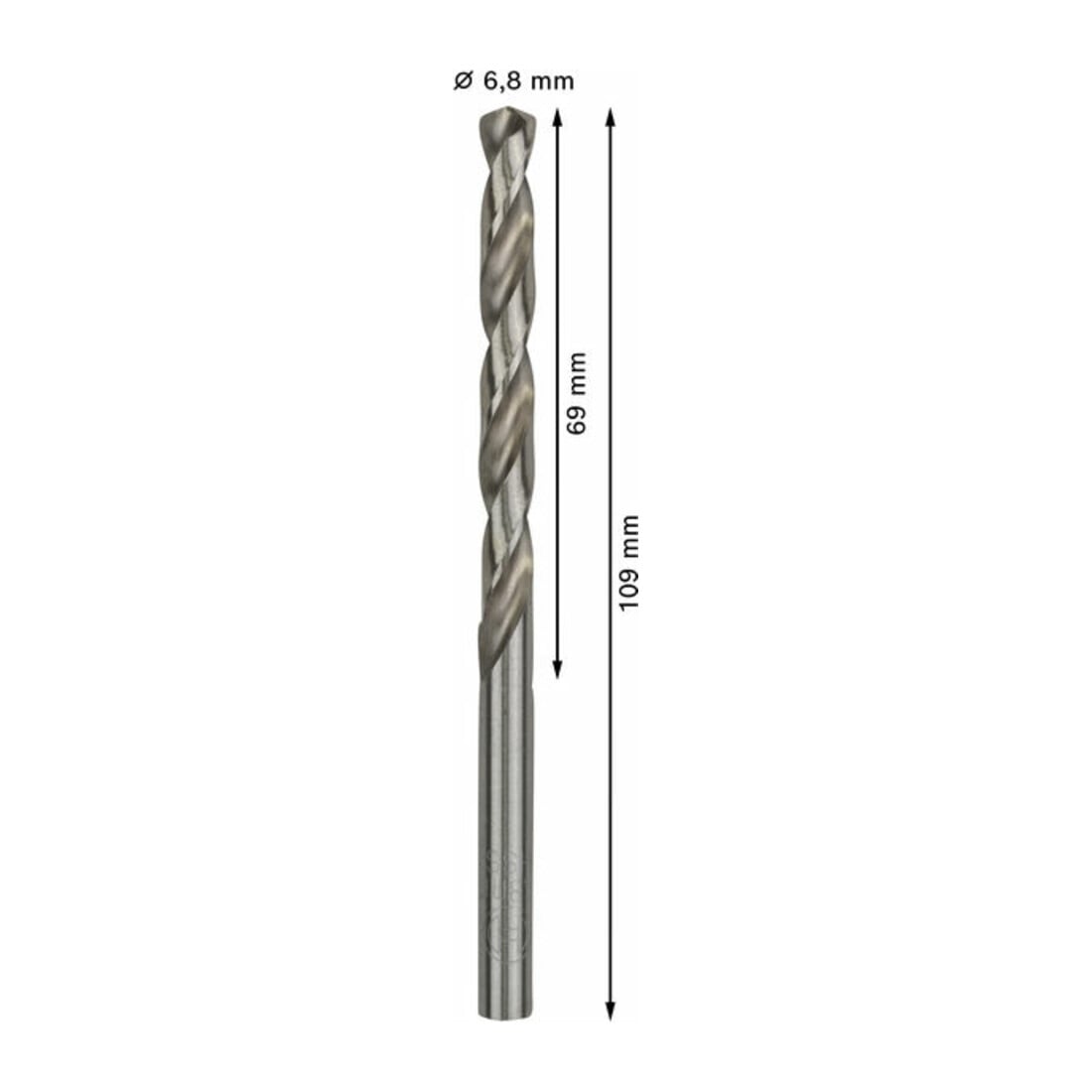 Bosch Metallbohrer HSS-G DIN 338 6,8 x 69 x 109 mm