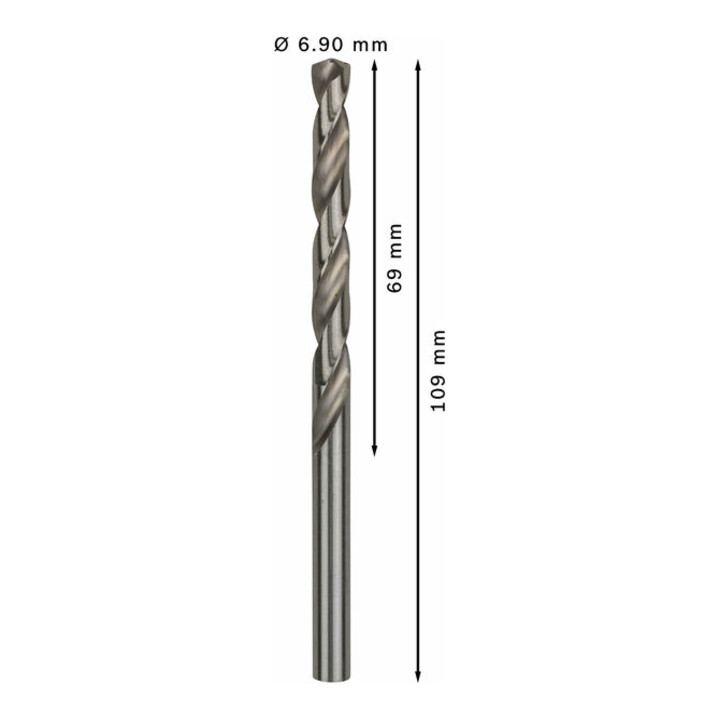 Bosch Metallbohrer HSS-G DIN 338 6,9 x 69 x 109 mm