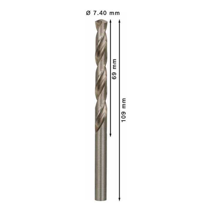 Bosch Metallbohrer HSS-G DIN 338 7,4 x 69 x 109 mm