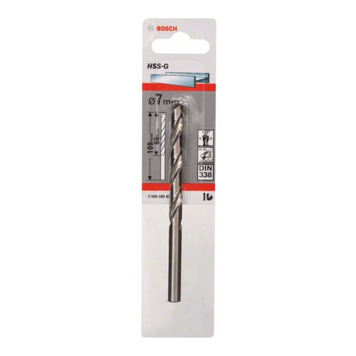 Bosch Metallbohrer HSS-G DIN 338 7 x 69 x 109 mm
