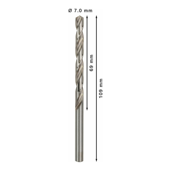 Bosch Metallbohrer HSS-G DIN 338 7 x 69 x 109 mm