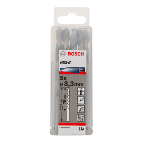 Bosch Metallbohrer HSS-G DIN 338 8,3 x 75 x 117 mm