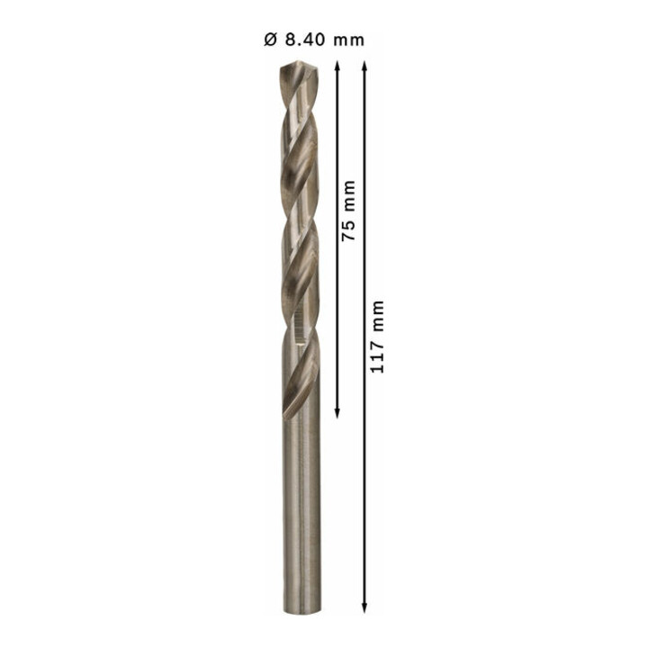 Bosch Metallbohrer HSS-G DIN 338 8,4 x 75 x 117 mm