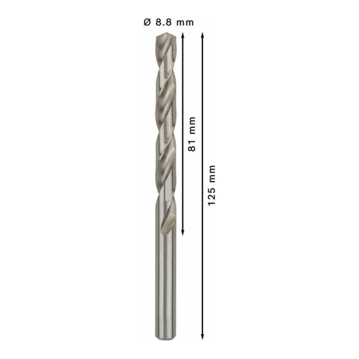 Bosch Metallbohrer HSS-G DIN 338 8,8 x 81 x 125 mm