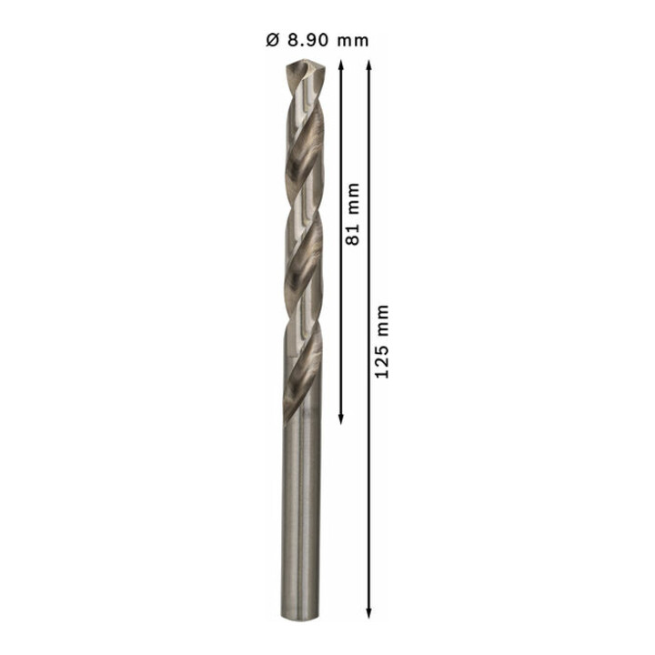 Bosch Metallbohrer HSS-G DIN 338 8,9 x 81 x 125 mm