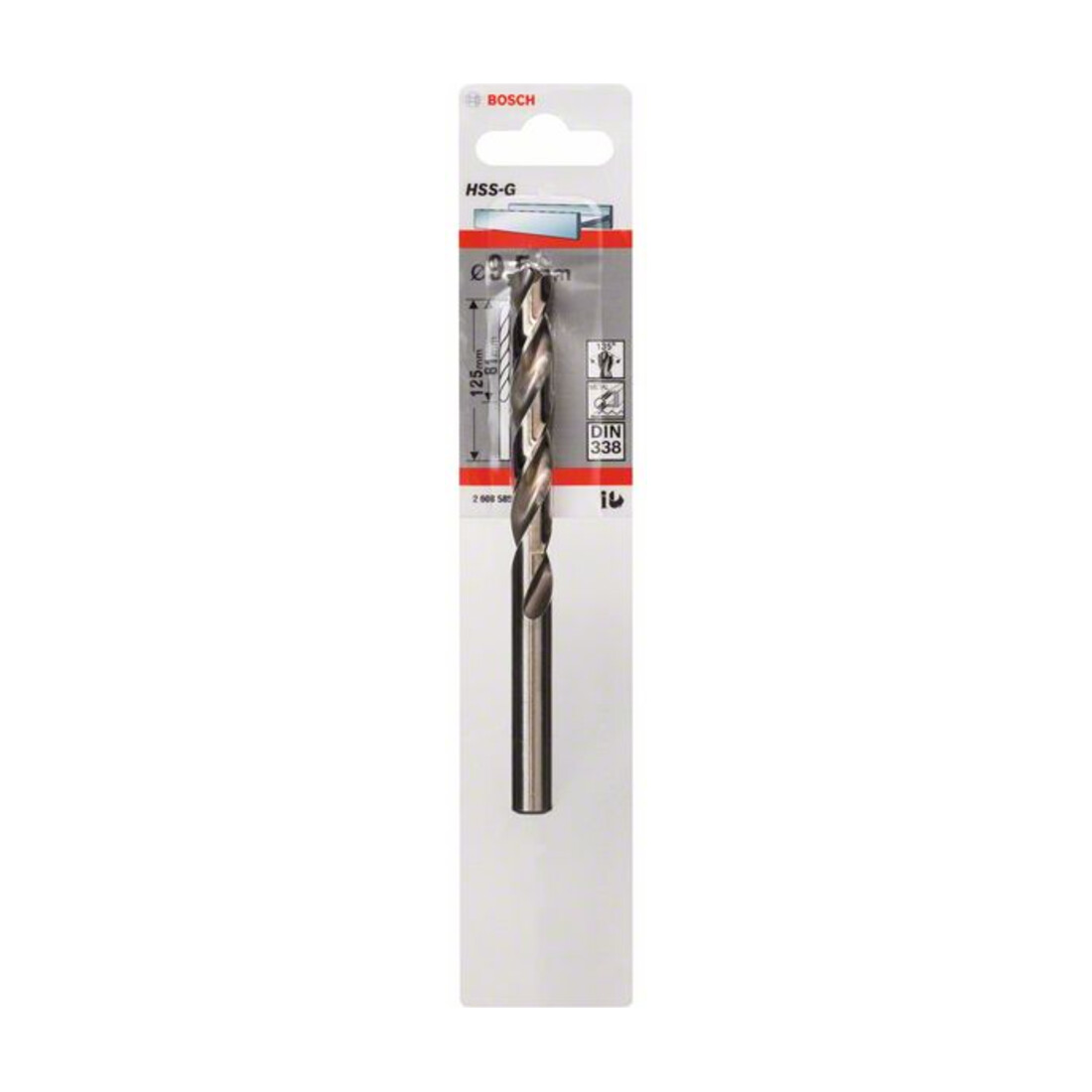 Bosch Metallbohrer HSS-G, DIN 338, 9,5 x 81 x 125 mm