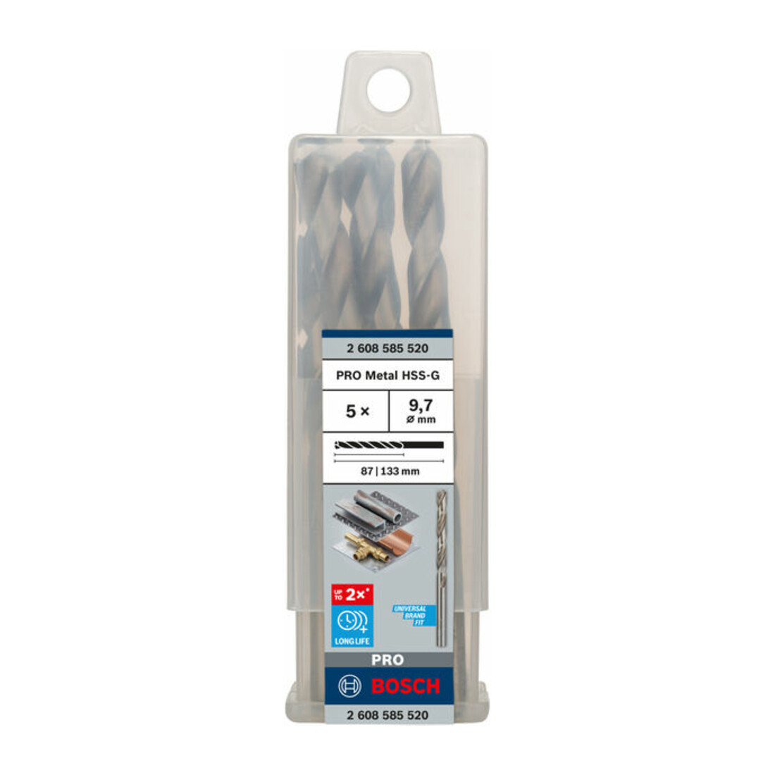 Bosch Metallbohrer HSS-G DIN 338 9,7 x 87 x 133 mm