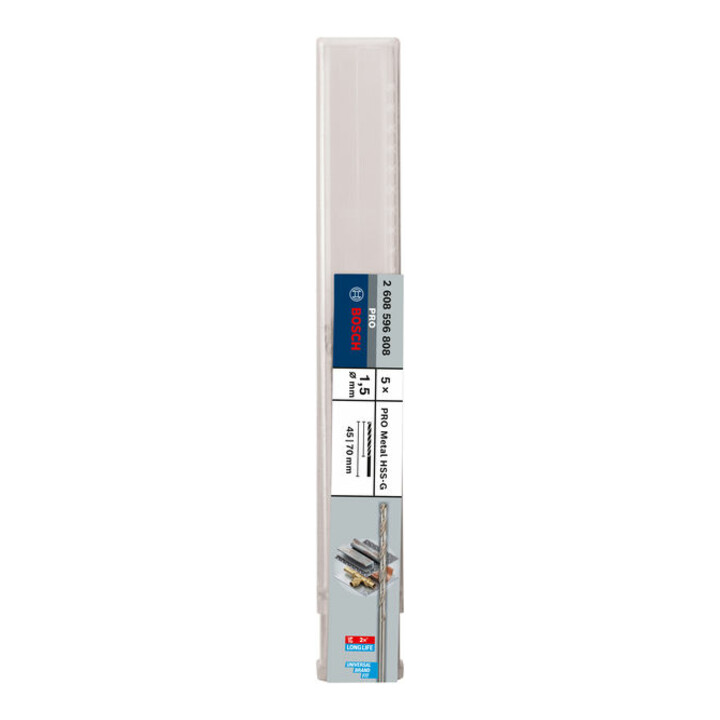 Bosch Metallbohrer HSS-G DIN 340 1,5 x 45 x 70 mm