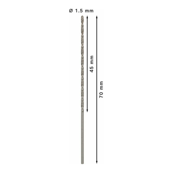 Bosch Metallbohrer HSS-G DIN 340 1,5 x 45 x 70 mm
