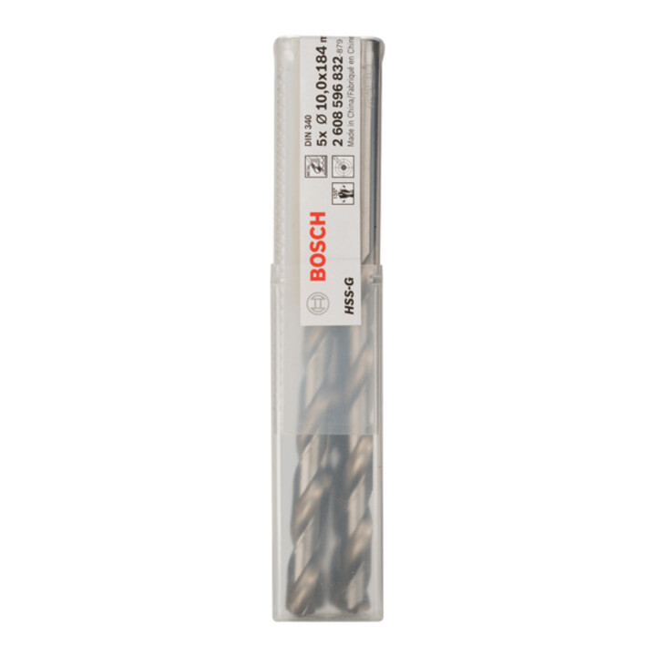 Bosch Metallbohrer HSS-G, DIN 340, 10 x 121 x 184 mm