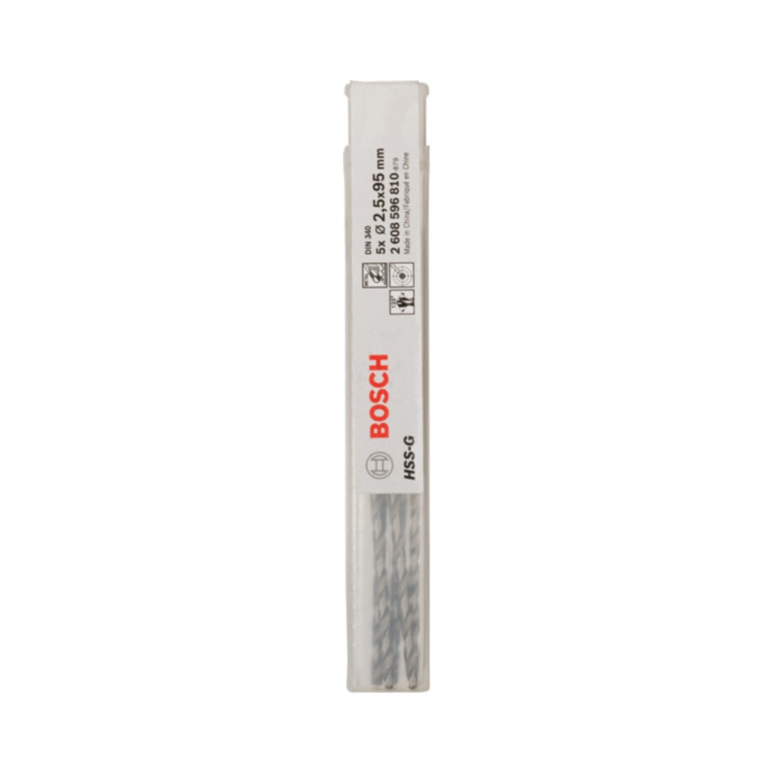 Bosch Metallbohrer HSS-G DIN 340 2,5 x 62 x 95 mm