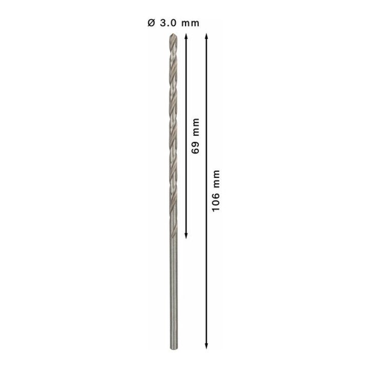 Bosch Metallbohrer HSS-G DIN 340 3,2 x 69 x 106 mm