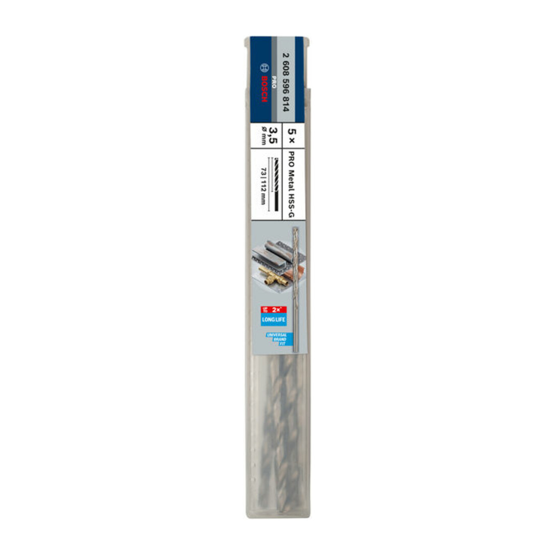 Bosch Metallbohrer HSS-G DIN 340 3,5 x 73 x 112 mm