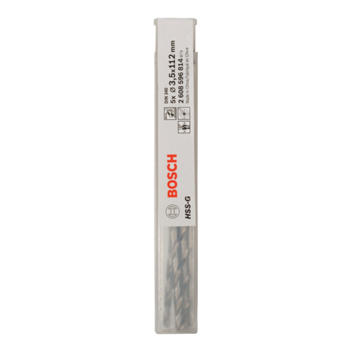 Bosch Metallbohrer HSS-G DIN 340 3,5 x 73 x 112 mm