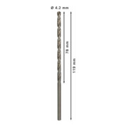 Bosch Metallbohrer HSS-G, DIN 340, 4,2 x 78 x 119 mm-4