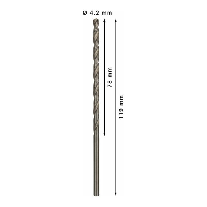 Bosch Metallbohrer HSS-G, DIN 340, 4,2 x 78 x 119 mm