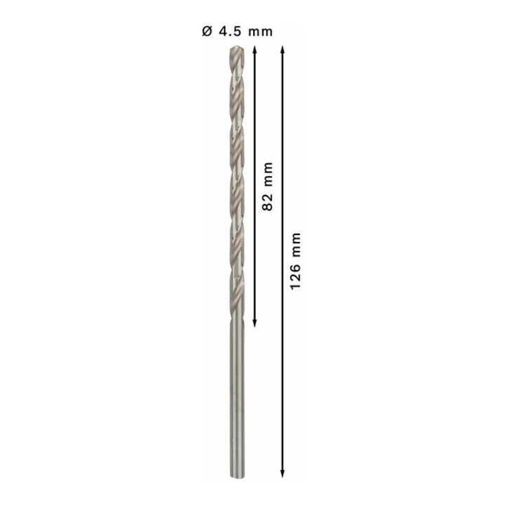 Bosch Metallbohrer HSS-G DIN 340 4,5 x 82 x 126 mm