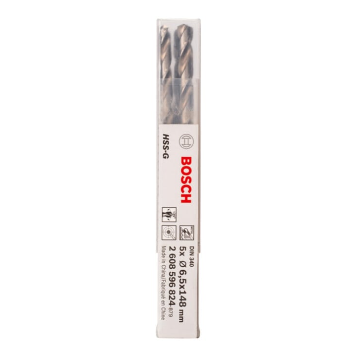 Bosch Metallbohrer HSS-G, DIN 340, 6,5 x 97 x 139 mm
