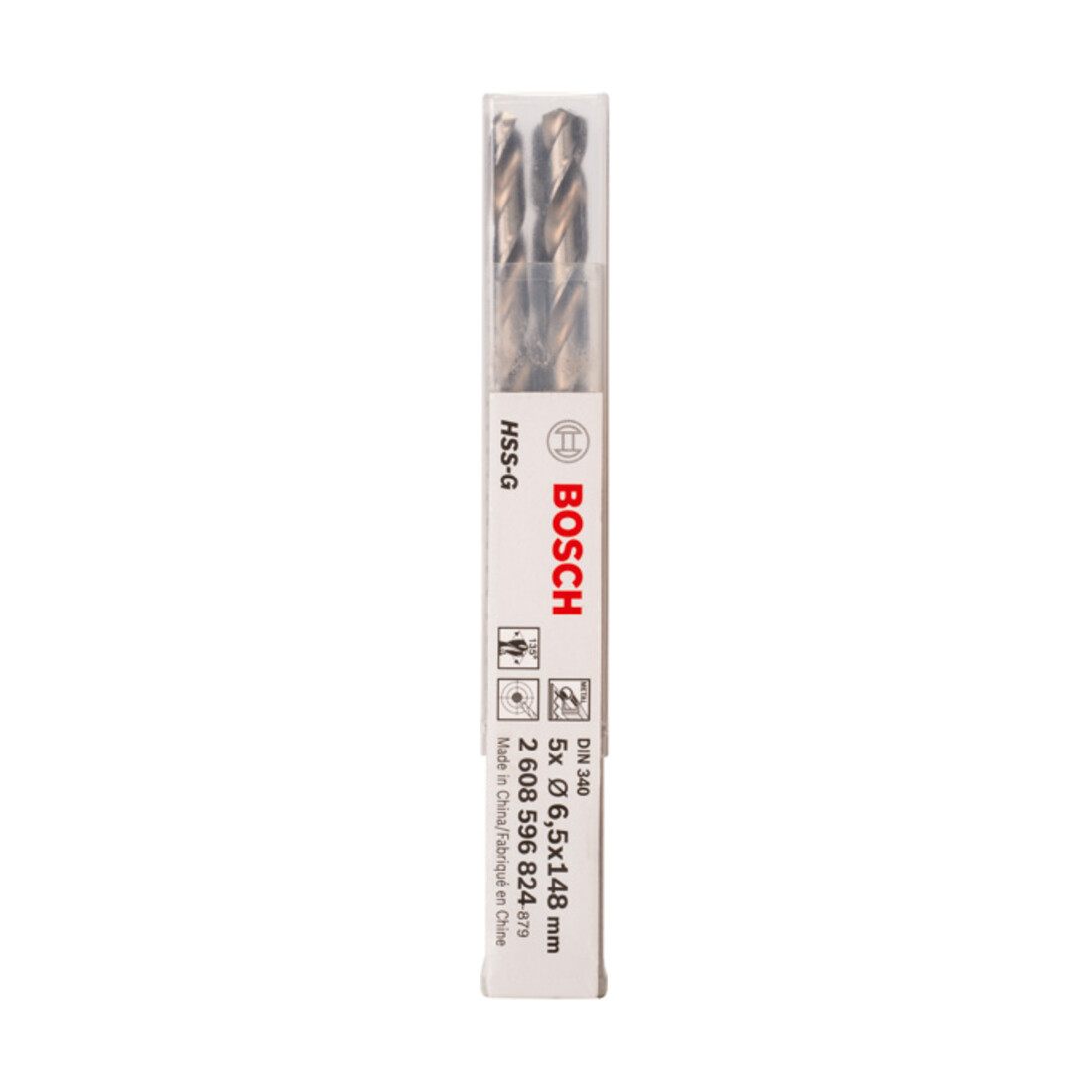 Bosch Metallbohrer HSS-G, DIN 340, 6,5 x 97 x 139 mm