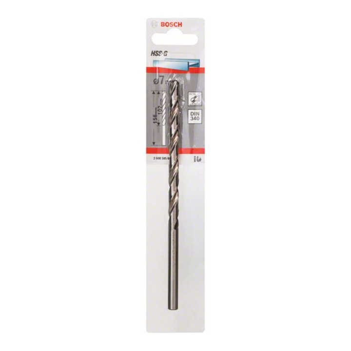 Bosch Metallbohrer HSS-G, DIN 340, 7 x 102 x 156 mm