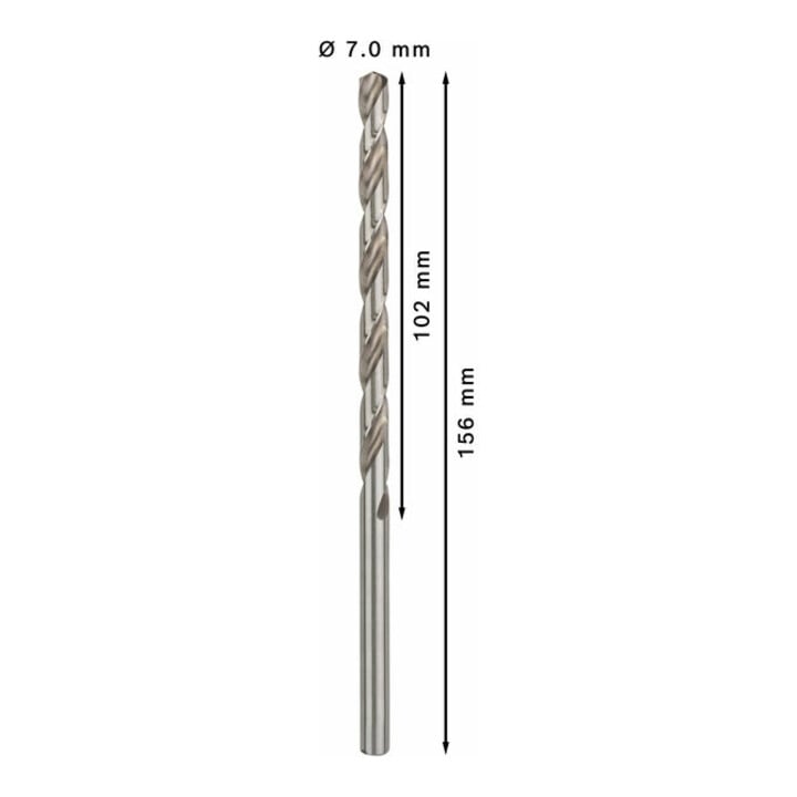 Bosch Metallbohrer HSS-G, DIN 340, 7 x 102 x 156 mm
