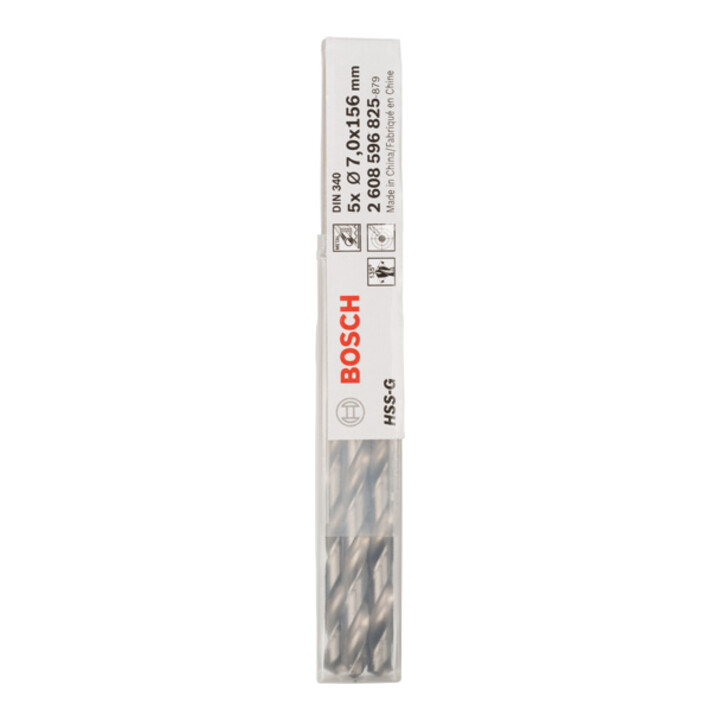 Bosch Metallbohrer HSS-G, DIN 340, 7 x 102 x 156 mm
