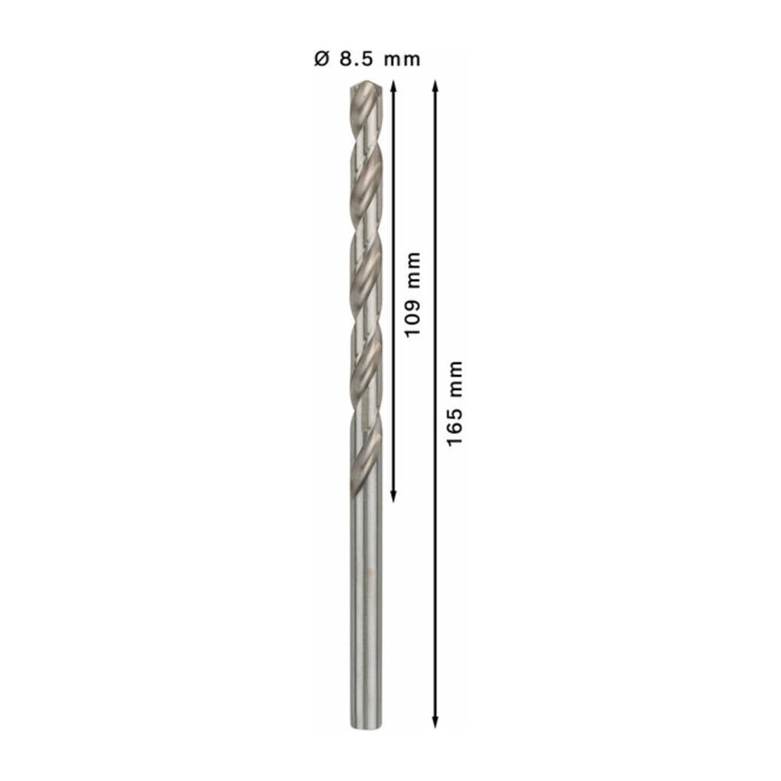 Bosch Metallbohrer HSS-G DIN 340 8,5 x 109 x 165 mm