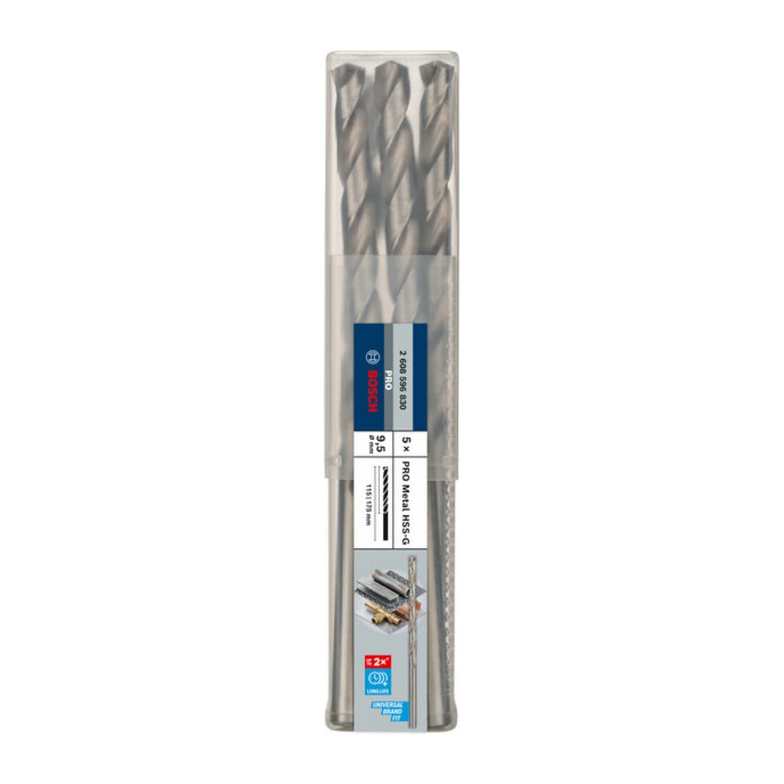 Bosch Metallbohrer HSS-G DIN 340 9,5 x 115 x 175 mm