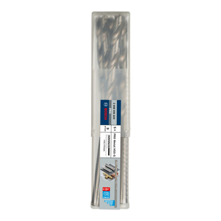 Bosch Metallbohrer HSS-G, DIN 340, 9 x 115 x 175 mm