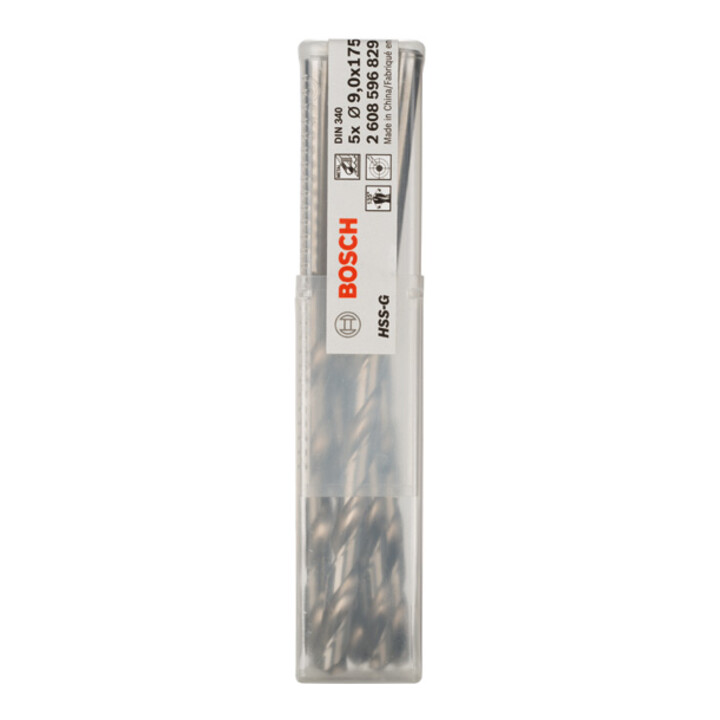 Bosch Metallbohrer HSS-G, DIN 340, 9 x 115 x 175 mm