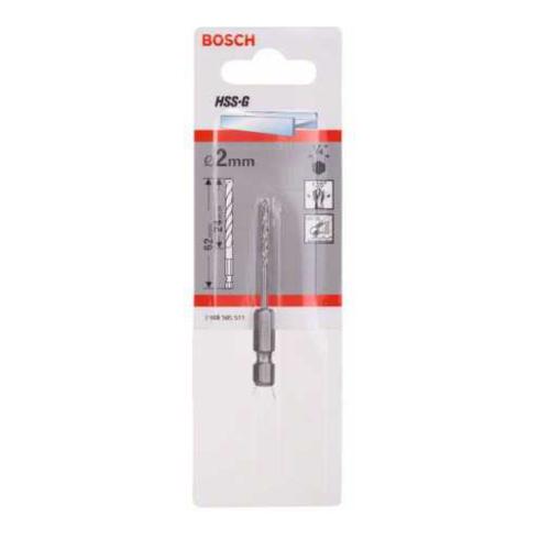 Bosch Metallbohrer mit 1/4-Sechskant, ISO 1173 E6.3, 2 x 24 x 62 mm''