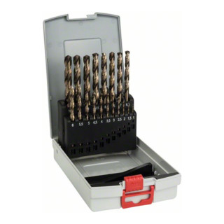 Bosch Metallbohrer-Set HSS-Co (Cobalt-Legierung), ProBox 19-teilig DIN 338 1-10 mm