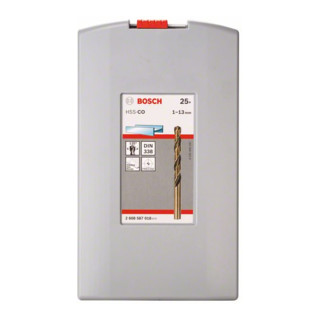 Bosch Metallbohrer-Set HSS-Co (Cobalt-Legierung), ProBox 25-teilig DIN 338 1-13 mm