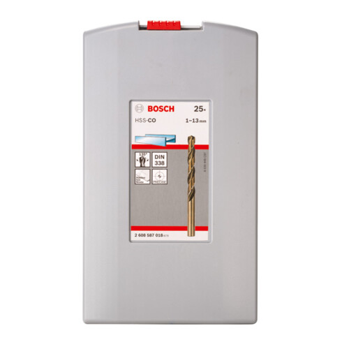 Bosch Metallbohrer-Set HSS-Co (Cobalt-Legierung), ProBox 25-teilig DIN 338 1-13 mm
