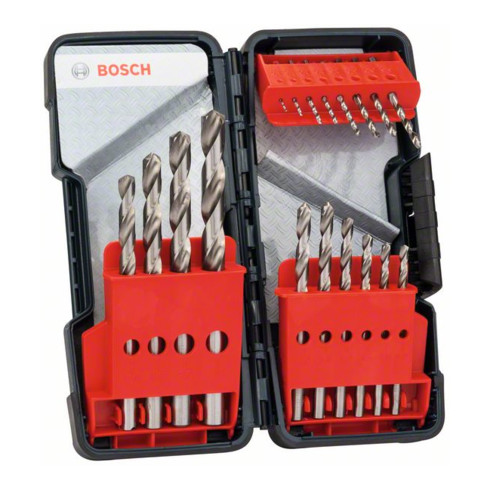 Bosch Metallbohrer-Set HSS-G Toughbox 135° 18-teilig DIN 338