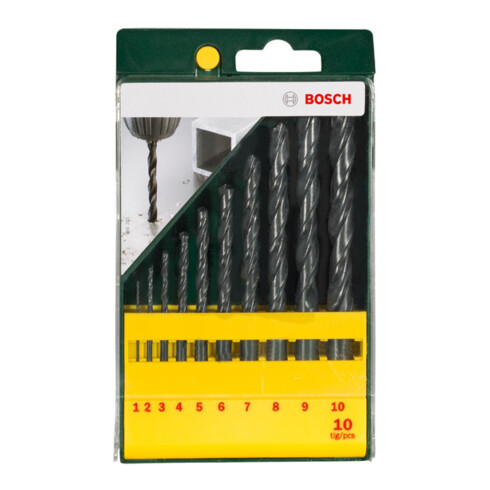 Bosch Metallbohrer-Set HSS-R, 10-teilig