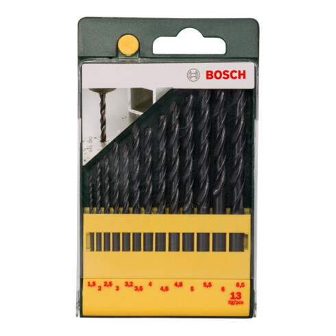 Bosch Metallbohrer-Set HSS-R, 13-teilig