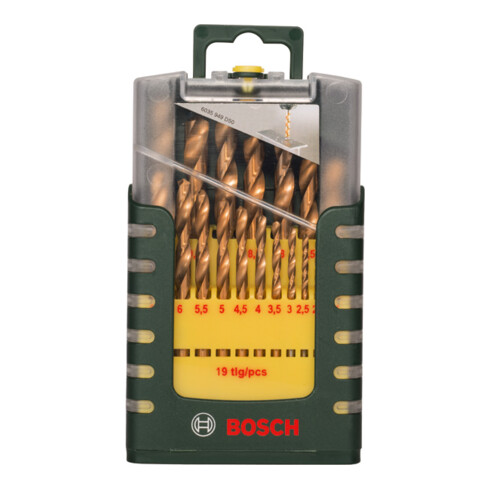 Bosch Metallbohrer-Set HSS-TiN, 19-teilig, Kunststoffbox